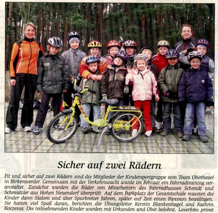 OHV Kids Fahrradtraining